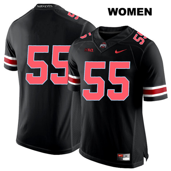 Ohio State Buckeyes Women's Malik Barrow #55 Red Number Black Authentic Nike No Name College NCAA Stitched Football Jersey KM19T38SH